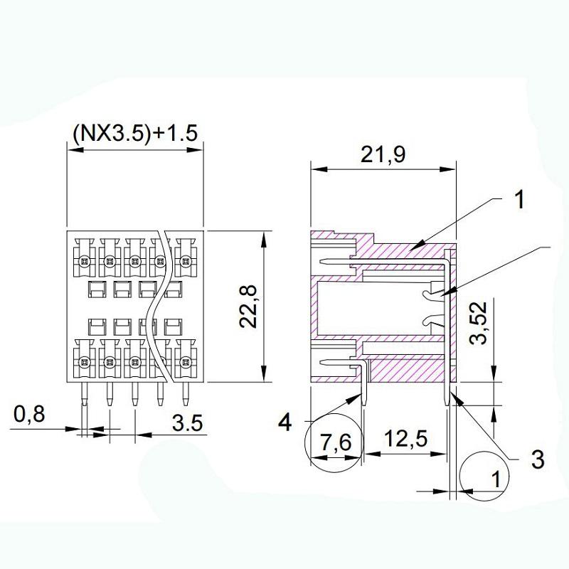 pcb connector block pcb terminal blocks